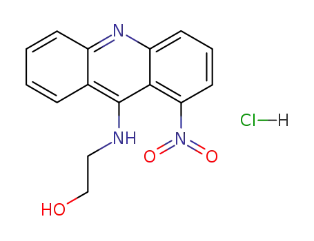 Molecular Structure of 77280-93-4 (N-(2-hydroxyethyl)-1-nitroacridin-9-aminium chloride)
