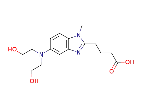 Molecular Structure of 109882-30-6 (5-[Bis(2-hydroxyethyl)aMino]-1-Methyl-1H-benziMidazole-2-butanoic Acid)