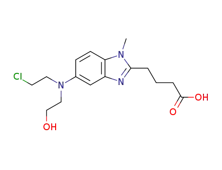 Molecular Structure of 109882-27-1 (5-[(2-Chloroethyl)(2-hydroxyethyl)aMino]-1-Methyl-1H-benziMidazole-2-butanoic Acid)