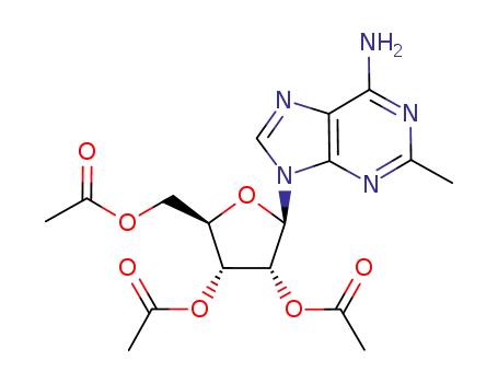 Acetic acid (2R,3R,4R,5R)-4-acetoxy-5-acetoxymethyl-2-(6-amino-2-methyl-purin-9-yl)-tetrahydro-furan-3-yl ester
