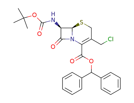 (6R,7R)-Benzhydryl 7-((tert-butoxycarbonyl)amino)-3-(chloromethyl)-8-oxo-5-thia-1-azabicyclo[4.2.0]oct-2-ene-2-carboxylate 112028-91-8