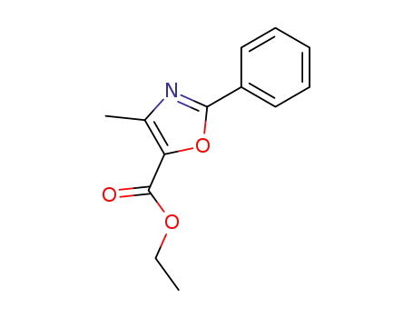 Molecular Structure of 4620-52-4 (ETHYL 4-METHYL-2-PHENYL-1,3-OXAZOLE-5-CARBOXYLATE)