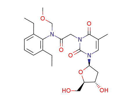3-[[N-(methoxymethyl)-N-(2,6-diethylphenyl)carbamoyl]methyl]thymidine
