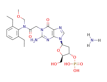 1-[[N-(methoxymethyl)-N-(2,6-diethylphenyl)carbamoyl]methyl]-2'-deoxyguanosine 3'-monophosphate ammonium salt