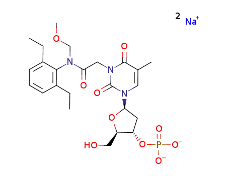 3-[[N-(methoxymethyl)-N-(2,6-diethylphenyl)carbamoyl]methyl]thymidine 3'-monophosphate disodium salt