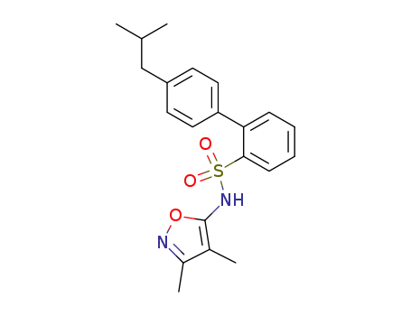 Molecular Structure of 153624-04-5 ([1,1'-Biphenyl]-2-sulfonamide,
N-(3,4-dimethyl-5-isoxazolyl)-4'-(2-methylpropyl)-)