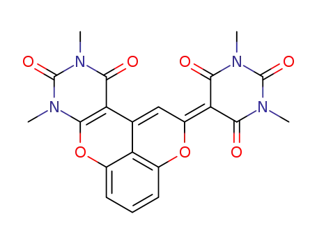 5-(8,10-Dimethyl-9,11-dioxo-8,9,10,11-tetrahydro-2H-pyrano[4',3',2':4,5]chromeno[2,3-d]pyrimidin-2-yliden)-1,3-dimethyl-hexahydro-2,4,6-pyrimidintrion