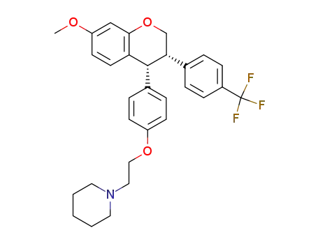 (+/-)-cis-7-methoxy-4-(4-(2-piperidinoethoxy)phenyl)-3-(4-(trifluoromethyl)phenyl)chromane
