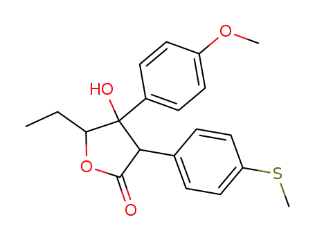 5-ethyl-4-hydroxy-4-(4-methoxy-phenyl)-3-(4-methylsulfanyl-phenyl)-dihydro-furan-2-one