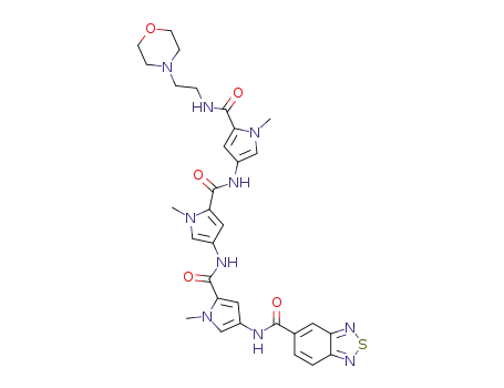 4-{2-[1-methyl-4-(1-methyl-4-(1-methyl-4-(benzo[1,2,5]thiadiazole-5-carboxamido)-2-pyrrolecarboxamido)-2-pyrrolecarboxamido)-2-pyrrolecarboxamido]ethyl}morpholine
