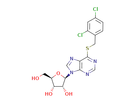 (2R,3R,4S,5R)-2-[6-(2,4-Dichloro-benzylsulfanyl)-purin-9-yl]-5-hydroxymethyl-tetrahydro-furan-3,4-diol