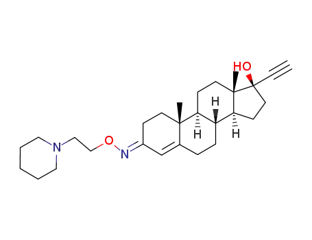 17α-ethynyl-3E-[O-(2-piperidinoethyl)]oximino-4-androsten-17β-ol