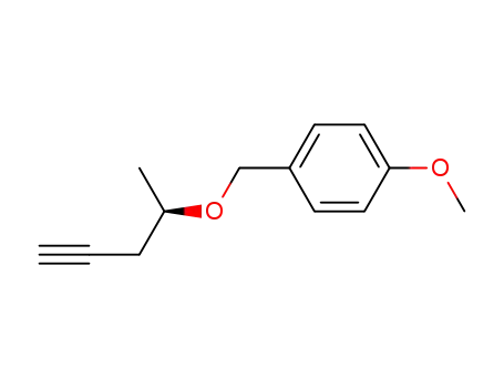 Molecular Structure of 603040-81-9 (Benzene, 1-methoxy-4-[[[(1R)-1-methyl-3-butynyl]oxy]methyl]-)