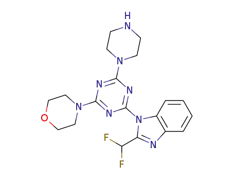 4-(4-(2-(difluoromethyl)-1H-benzo[d]imidazol-1-yl)-6-(piperazin-1-yl)-1,3,5-triazin-2-yl)morpholine