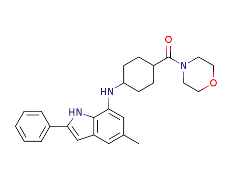4-(5-methyl-2-phenyl-1H-indol-7-ylamino)-cyclohexanecarboxylic acid (2-morpholin-4-yl-ethyl)-amide