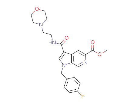methyl 1-(4-fluorobenzyl)-3-((2-(morpholin-4-yl)ethyl)carbamoyl)-1H-pyrrolo[2,3-c]pyridine-5-carboxylate