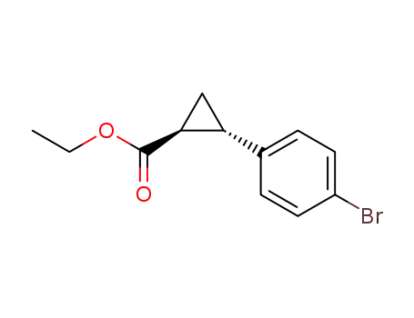 Molecular Structure of 875479-34-8 (Cyclopropanecarboxylic acid, 2-(4-bromophenyl)-, ethyl ester, (1S,2S)-)