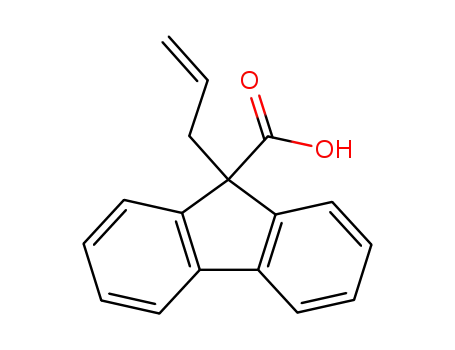 Molecular Structure of 101451-35-8 (9H-Fluorene-9-carboxylic acid, 9-(2-propenyl)-)