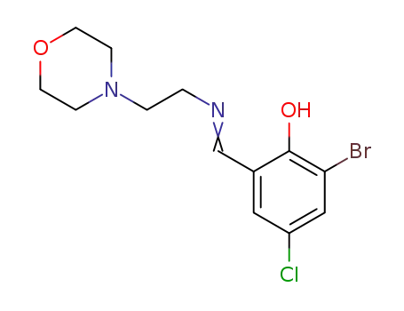 2-bromo-4-chloro-6-[(2-morpholin-4-ylethylimino)methyl]phenol
