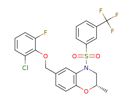 (S)-6-((2-chloro-6-fluorophenoxy)methyl)-2-methyl-4-((3-(trifluoromethyl)phenyl)sulfonyl)-3,4-dihydro-2H-benzo[b][1,4]oxazine