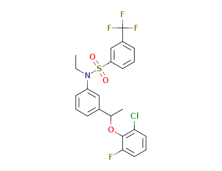 N-(3-(1-(2-chloro-6-fluorophenoxy)ethyl)phenyl)-N-ethyl-3-(trifluoromethyl)benzenesulfonamide