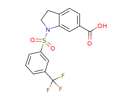 1-((3-(trifluoromethyl)phenyl)sulfonyl)indoline-6-carboxylic acid