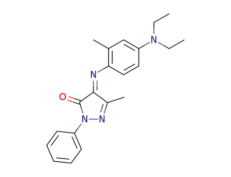 4-Diethylamino-2-methyl-phenylimino-3-methyl-1-phenyl-2-pyrazolin-5-on
