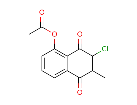 Molecular Structure of 76855-75-9 (1,4-Naphthalenedione, 5-(acetyloxy)-3-chloro-2-methyl-)