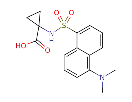 1-((5-(dimethylamino)naphthalene)-1-sulfonamido)cyclopropane-1-carboxylic acid