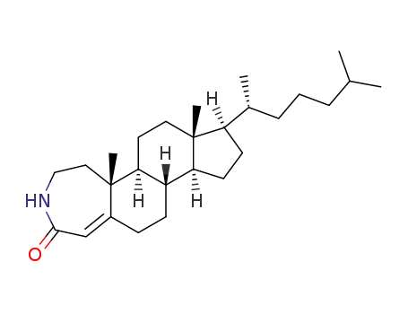 Molecular Structure of 10062-39-2 (3-Aza-A-homocholest-4a-en-4-one)
