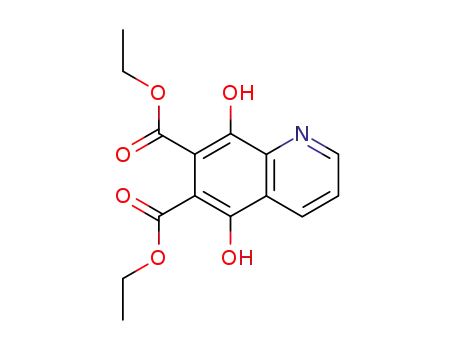 Molecular Structure of 39713-32-1 (6,7-Quinolinedicarboxylic acid, 5,8-dihydroxy-, diethyl ester)