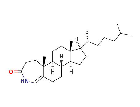 Molecular Structure of 21002-96-0 (4-Aza-A-homocholest-4a-en-3-one)