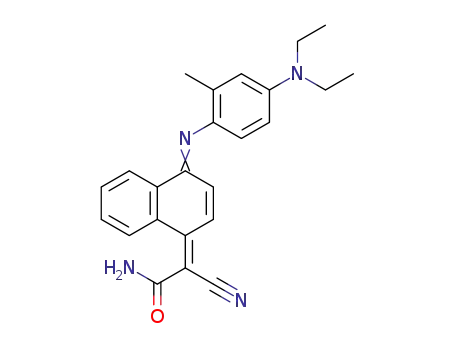 4-(2'-methyl-4'-diethylaminophenylimino)-9-cyano-9-amide-1,4-naphthoquinone methide