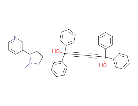 1:1 complex of 1,1,6,6-tetraphenyl-hexa-2,4-diyne 1,6-diol and nicotine