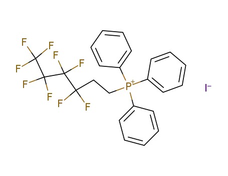 Molecular Structure of 94190-72-4 (Phosphonium, (3,3,4,4,5,5,6,6,6-nonafluorohexyl)triphenyl-, iodide)