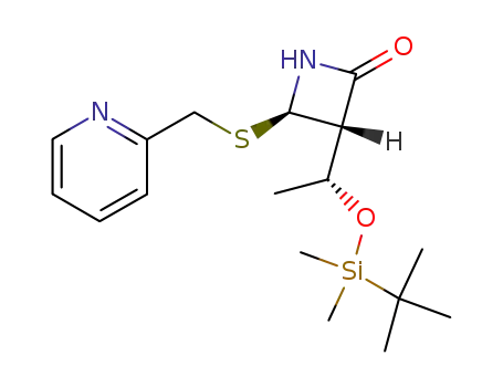 (3S,4S)-3-<(1'R)-tert-butyldimethylsilyloxyethyl>-4-<(1''R)-(pyridin-2-yl)methylthio>-aztidin-2-one