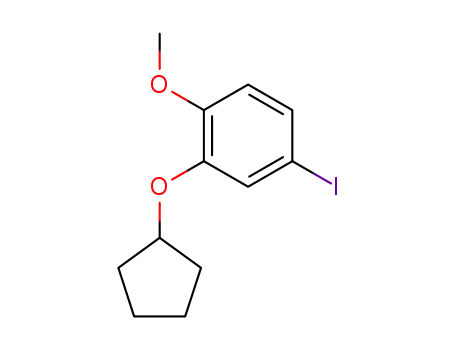 Molecular Structure of 651023-32-4 (Benzene, 2-(cyclopentyloxy)-4-iodo-1-methoxy-)