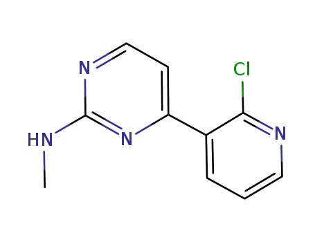 Molecular Structure of 870221-22-0 (4-(2-Chloro-3-pyridinyl)-N-methyl-2-pyrimidinamine)