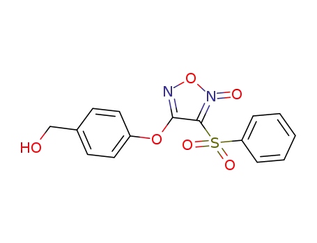 4-(4-(hydroxymethyl)phenoxy)-3-(phenylsulfonyl)-1,2,5-oxadiazole 2-oxide