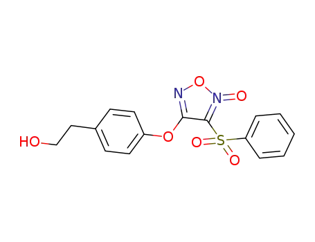 4-(4-(2-hydroxyethyl)phenoxy)-3-(phenylsulfonyl)-1,2,5-oxadiazole 2-oxide