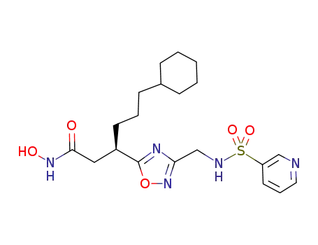 (3R)-6-cyclohexyl-N-hydroxy-3-(3-{[(3-pyridinylsulfonyl)amino]methyl}-1,2,4-oxadiazol-5-yl)hexanamide