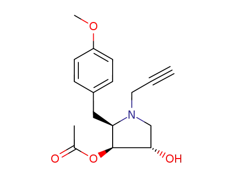(2R,3S,4S)-3-acetoxy-4-hydroxy-2-(4-methoxybenzyl)-1-propargylpyrrolidine