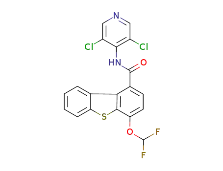 3,5-dichloro-4-(4-difluoromethoxy-dibenzo[b,d]-thiophen-1-yl-carboxamido)pyridine
