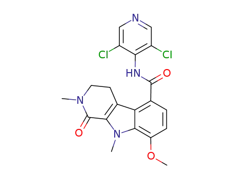 N-(3,5-dichloropyridin-4-yl)-2,9-dimethyl-8-methoxy-1-oxo-1,2,3,4-tetrahydro-β-carboline-5-carboxamide