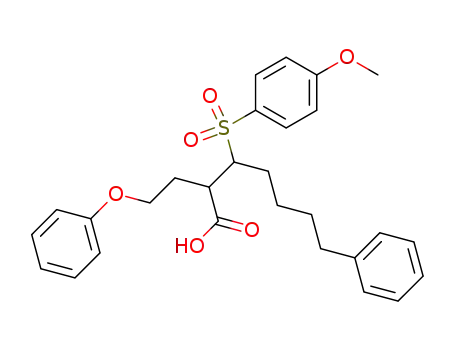 (+/-)-(2R*,3R*)-3-(4-methoxybenzenesulfonyl)-7-phenyl-2-(2-phenoxyethyl)heptanoic acid