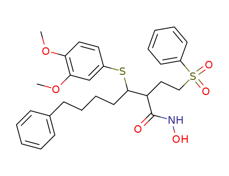 (-)-N-hydroxy-2-(2-benzenesulfonylethyl)-3-(3,4-dimethoxyphenylsulfanyl)-7-phenylheptanamide