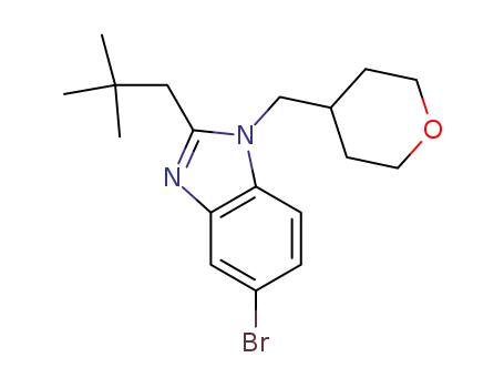 5-bromo-2-(2,2-dimethylpropyl)-1-(tetrahydro-2H-pyran-4-ylmethyl)-1H-benzimidazole