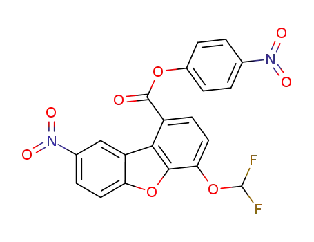 p-nitrophenyl 4-difluormethoxy-8-nitrodibenzofuran carboxylic acid ester