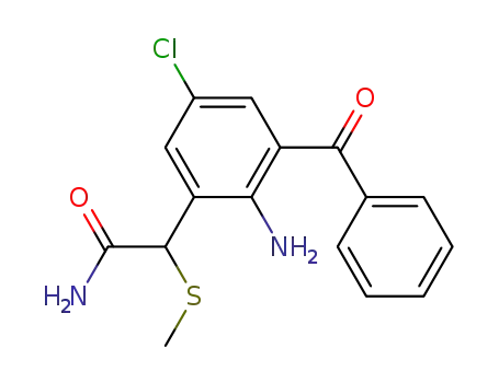2-amino-3-benzoyl-5-chloro-α-(methylthio)phenylacetamide