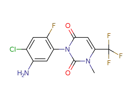 2,4(1H,3H)-Pyrimidinedione,
3-(5-amino-4-chloro-2-fluorophenyl)-1-methyl-6-(trifluoromethyl)-
